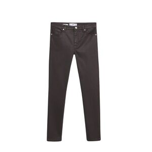 Mango Isa Waxed Skinny Cropped Jeans